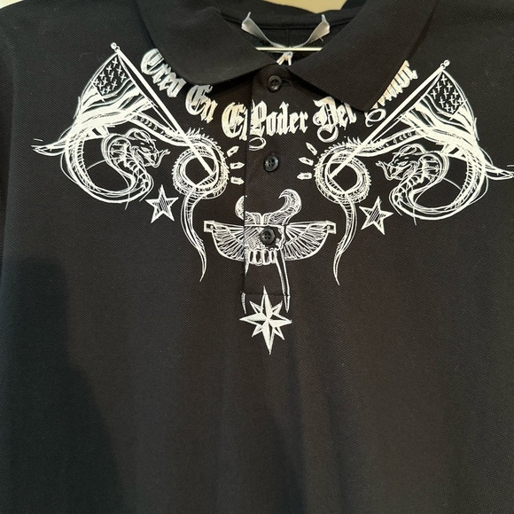 Givenchy Black Graphic Men's Polo Shirt - Picture 2 of 5